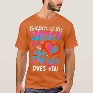 Funny Pink Or Blue Pop Loves You Gender Reveal Cut T-Shirt