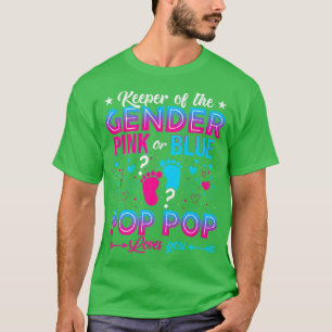 Funny Pink Or Blue Pop Pop Loves You Gender Reveal T-Shirt