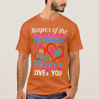 Funny Pink Or Blue Pops Loves You Gender Reveal Cu T-Shirt