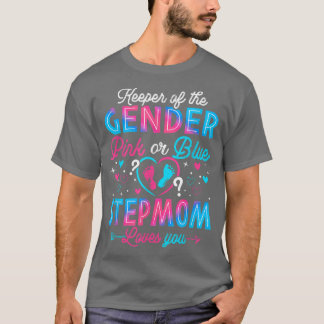 Funny Pink Or Blue Stepmom Loves You Gender Reveal T-Shirt