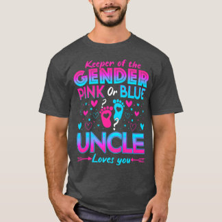 Funny Pink Or Blue Uncle Loves You Gender Reveal C T-Shirt