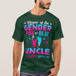 Funny Pink Or Blue Uncle Loves You Gender Reveal C T-Shirt