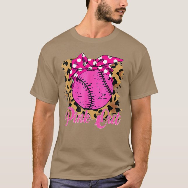 Funny Pink Out Breast Cancer Awareness Pink Ribbon T-Shirt (Front)