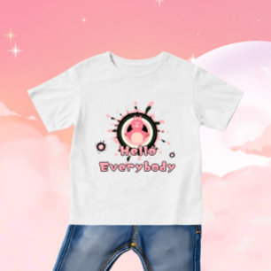 Funny pink pig baby T-Shirt