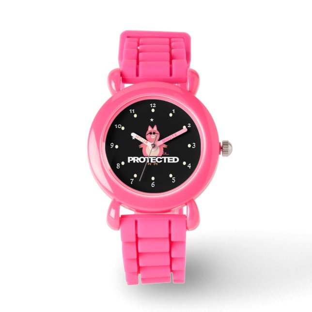 Funny pink pig watch (Front)