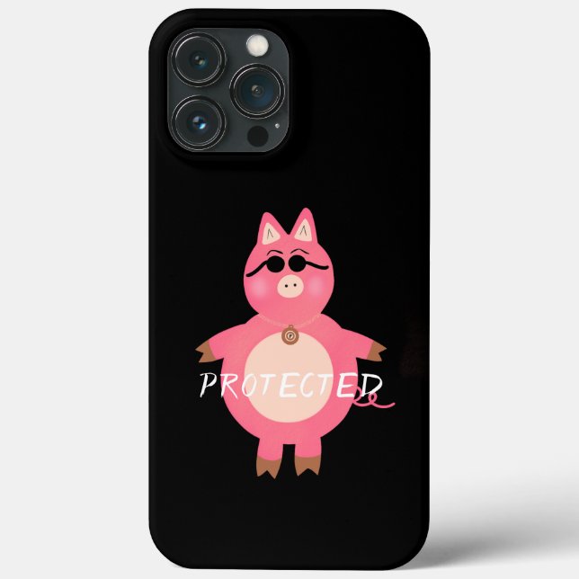 Funny pink piggy  Case-Mate iPhone case (Back)