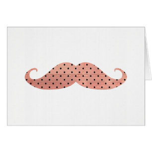 Funny Pink Polka Dots Moustache