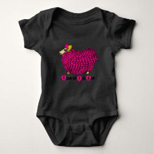 Funny Pink Ram Chinese New Year Zodiac Baby B Bodysuit