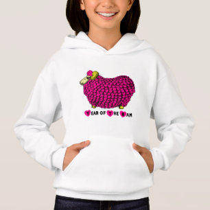 Funny Pink Ram Chinese New Year Zodiac Girl Hoddie