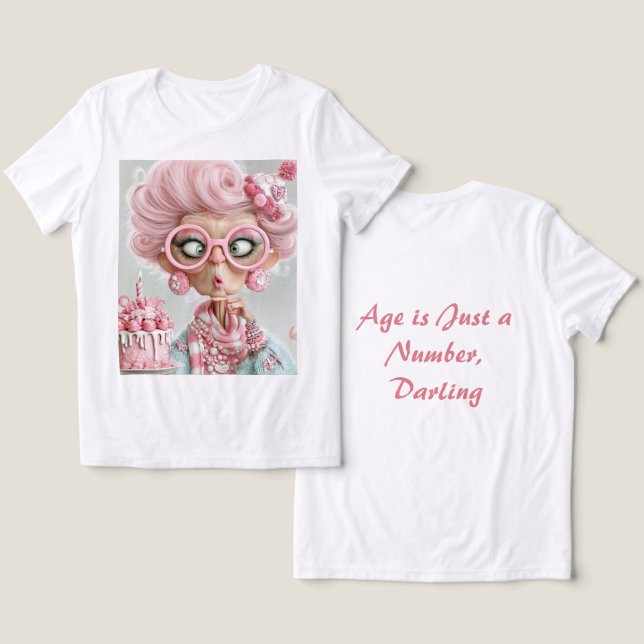 Funny Pink Sassy Aging Tri-Blend Shirt (Design Front & Back)