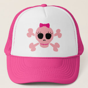 Funny Pink Skull Trucker Hat