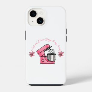 Funny Pink Stand Mixer Kitchen Quote Baking Art iPhone 14 Case