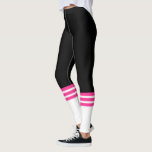 Funny Pink Team Tube Sock  Leggings<br><div class="desc">Funny and cute team pink and black tube sock leggings. Great for weddings and special occasions. Visit my shop for the entire legging design collection.</div>