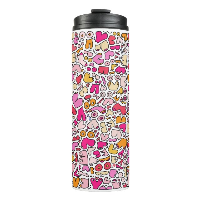 funny pink thermal tumbler (Front)