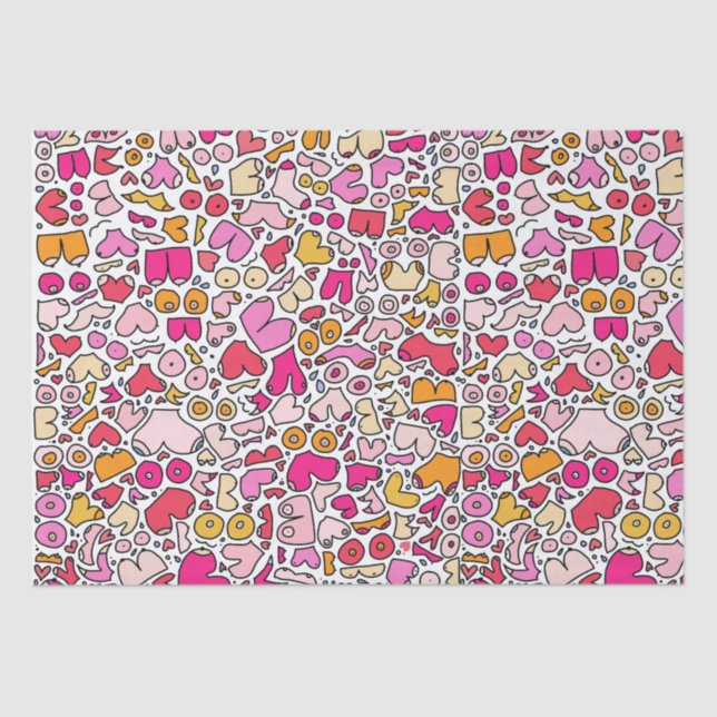funny pink tissue paper (Front)