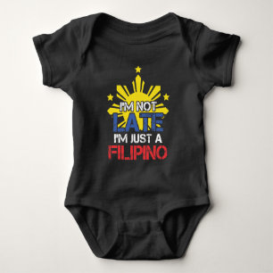 Funny Pinoy Punctuality Philippines Filipino Baby Bodysuit