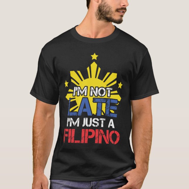 Funny Pinoy Punctuality Philippines Filipino T-Shirt (Front)