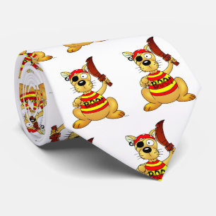 Funny Pirate Dog with Toy Sword Tie