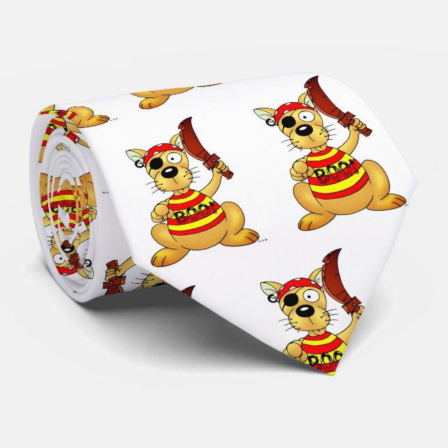 Funny Pirate Dog with Toy Sword Tie (Rolled)