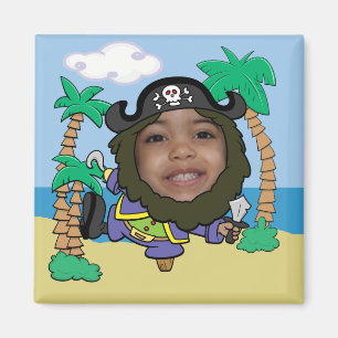 Funny Pirate Face Cut Out Template Magnet