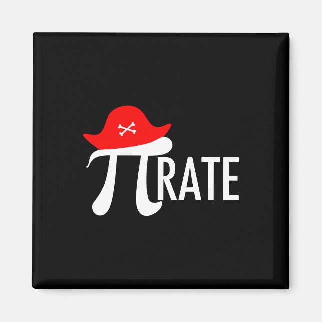 Funny Pirate Math Pun - Pi Day Symbol Humour Tee  Magnet (Front)