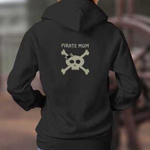 Funny Pirate Mum Cute Skull and Crossbones Hoodie