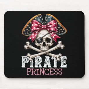 Funny Pirate Princess Coquette Bow Halloween Costu Mouse Pad