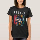 Funny Pirate Shark Birthday Halloween Costume Pita T-Shirt<br><div class="desc">Funny Pirate Shark Birthday Halloween Costume Pitare Theme</div>