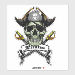 Funny pirate skull