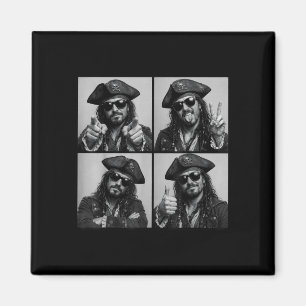 Funny pirate sunglasses photobooth design  magnet
