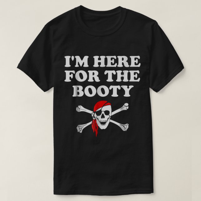 Funny Pirate Treasure Hunter Design T-Shirt (Design Front)