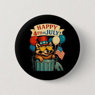 Funny Piston Muscle Car Mechanic 4th Of July Proud 6 Cm Round Badge