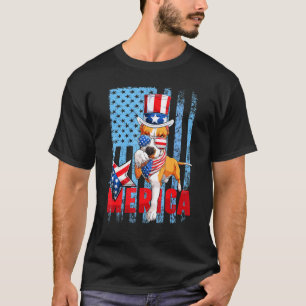 Funny Pit Bull 4th of July Merica Men Women USA Fl T-Shirt