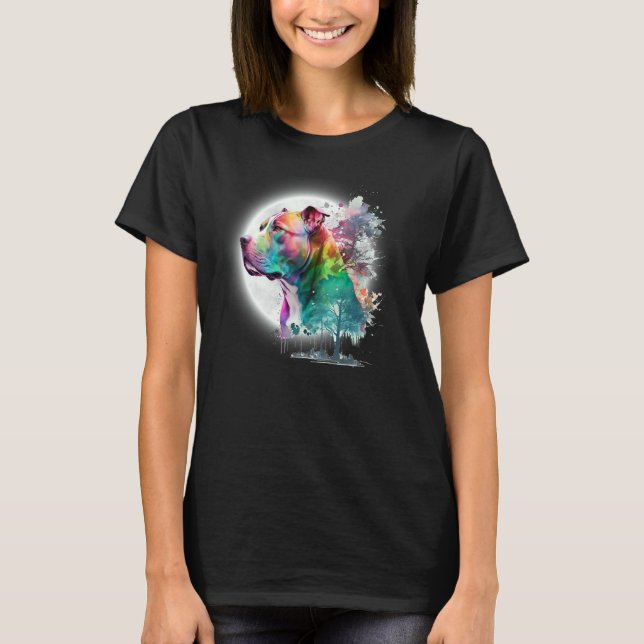 Funny Pit Bull Artistic  Pibble T-Shirt (Front)