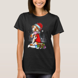 Funny Pit Bull Christmas I Love Mum Tattoo Xmas Pa T-Shirt