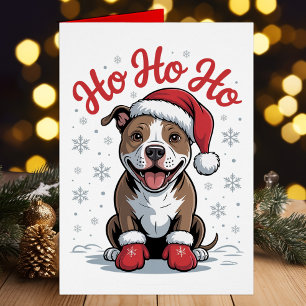 Funny Pit Bull Santa Pittbull Christmas Dog