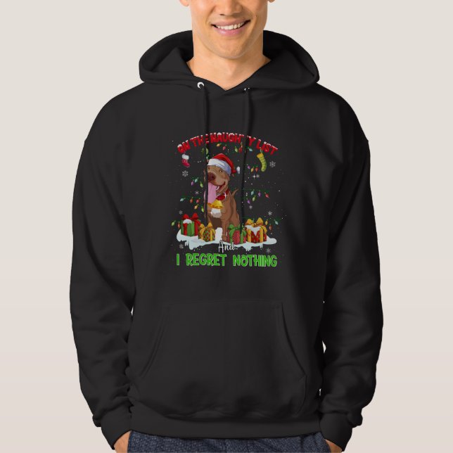 Funny Pitbull Christmas Ugly Sweater Dog Xmas Outf (Front)