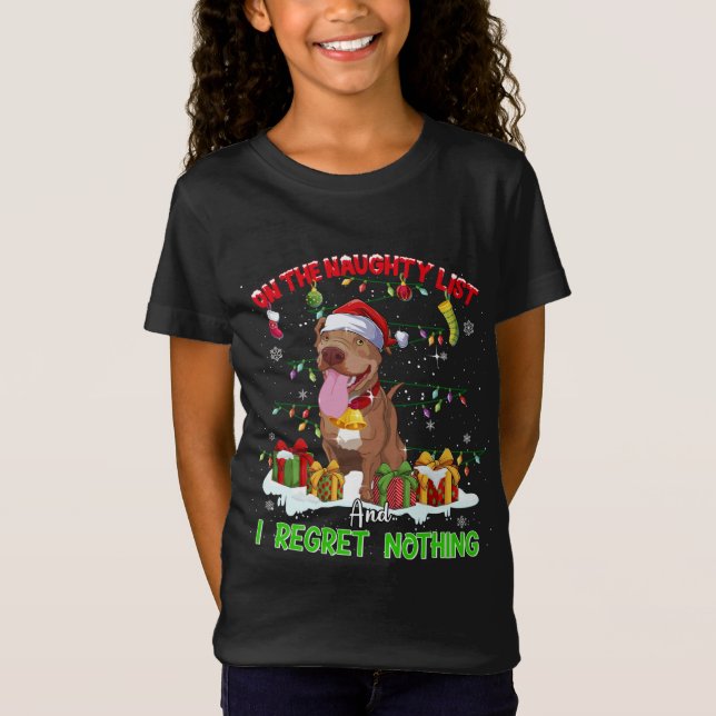 Funny Pitbull Christmas Ugly Sweater Dog Xmas Outf (Front)