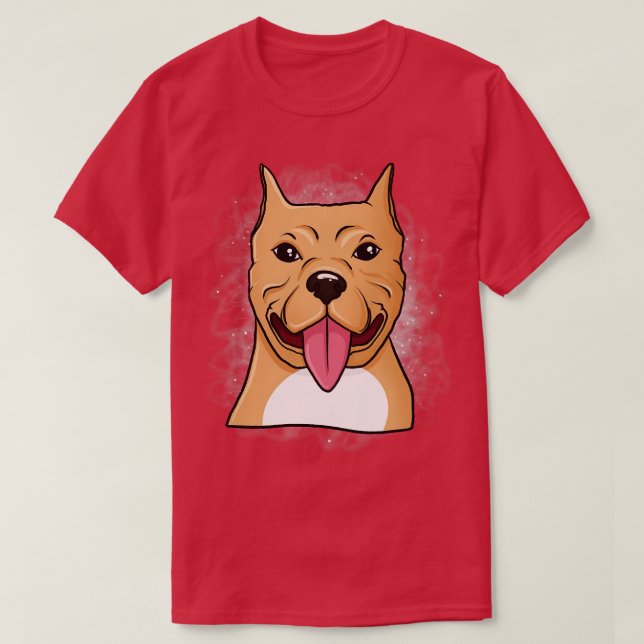 Funny Pitbull Face T-Shirt (Design Front)