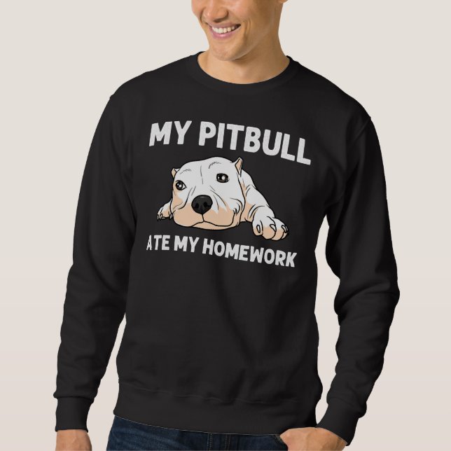 Funny Pitbull For Kids Boys Girls Pet Canine Dog A Sweatshirt (Front)