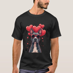 Funny Pitbull Heart Valentines Day Dog Dad Mom Gif T-Shirt