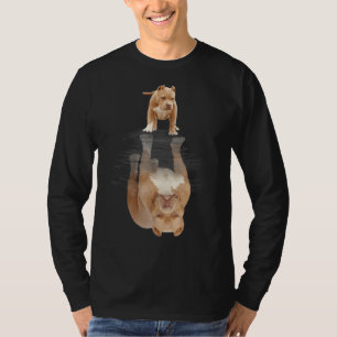 Funny Pitbull Reflection Dog Pitbull Puppy Cute Dr T-Shirt