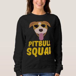 Funny Pitbull Squad Yellow Cute Funny Love Pitbull Sweatshirt