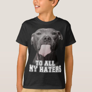 Funny Pitbull To All My Haters Pitbull Dog Lover G T-Shirt