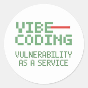 funny pixel-art Cybersecurity network Classic Round Sticker