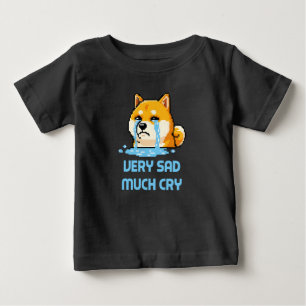 Funny pixel art Shiba Inu dog meme Baby T-Shirt