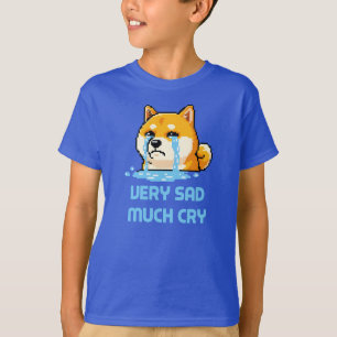 Funny pixel art Shiba Inu dog meme T-Shirt