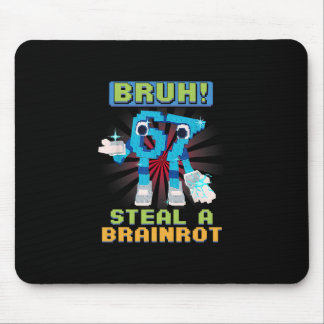Funny Pixel Meme Bruh 67 Steal A Brainrot  Mouse Pad