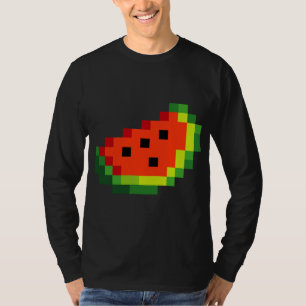 Funny Pixel Watermelon - Retro 8 - Bit Arcade Game T-Shirt