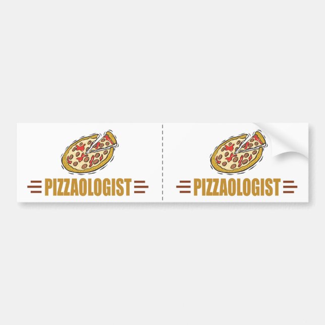 Funny Pizza Bumper Sticker (Front)